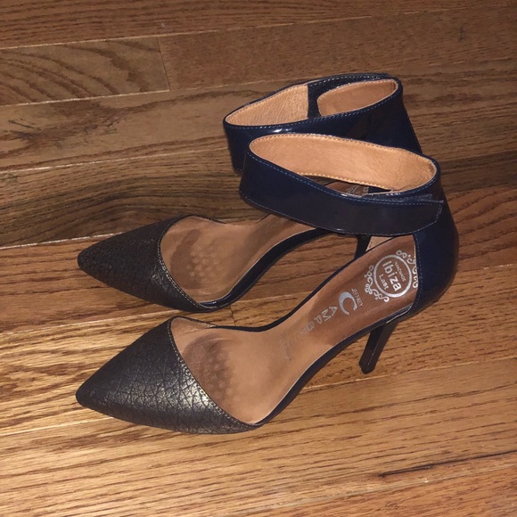 Jeffrey Campbell Solitaire in Navy Blue and Gold - Picture 3 of 3
